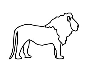African animal icon. lion design. vector graphic