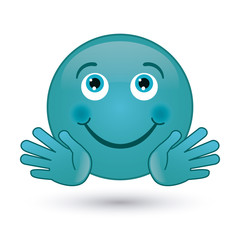 Face design. Cartoon icon. White background