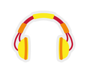  headphones design. Music and sound icon. vector graphic