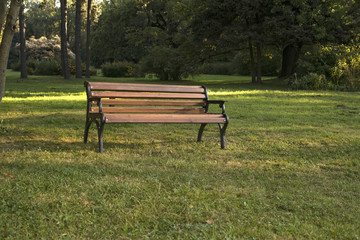 Lonely bench in the Park.