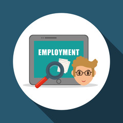 Employment design. Human resources  icon. Isolated illustration