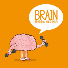 Brain design. organ icon. Flat illustration, vector graphic