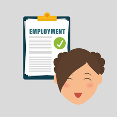 Employment design. Human resources  icon. Isolated illustration