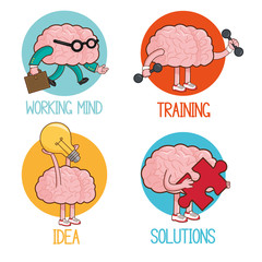 Brain design. organ icon. Flat illustration, vector graphic