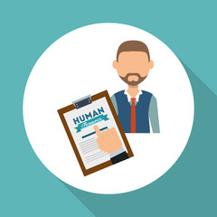 Human resources design. Person icon. Isolated illustration