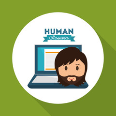 Human resources design. Person icon. Isolated illustration