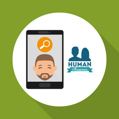 Human resources design. Person icon. Isolated illustration