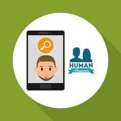Human resources design. Person icon. Isolated illustration
