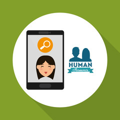 Human resources design. Person icon. Isolated illustration