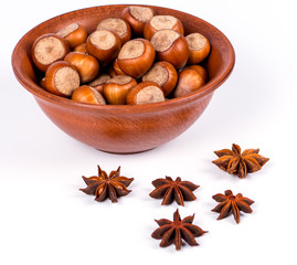 fresh hazelnuts photo illustration