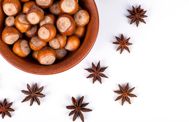 fresh hazelnuts photo illustration