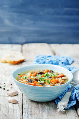 white bean soup mushrooms