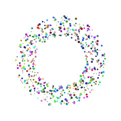 Colorful vector circles and squares frame