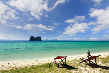 Fototapeta na wymiar the paradise island in trang thailand