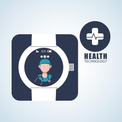 Health care design. technology icon. isolated illustration, vect