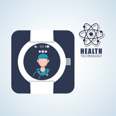 Health care design. technology icon. isolated illustration, vect