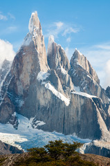 De top van Cerro Torre (Patagonië)