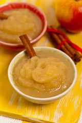 Homemade Applesauce. Selective focus.