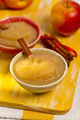 Homemade Applesauce. Selective focus.