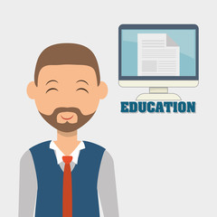 Education design. University icon. Colorfull and isolated illust