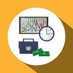 Business design. Financial item icon. Flat illustration