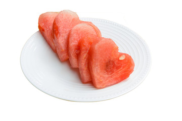 Five piece of watermelon