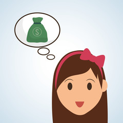 Management design. Person icon. Isolated illustration