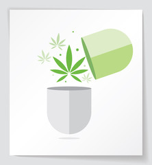 Medical marijuana concept.