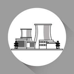 Industry design. Factory icon. Flat illustration