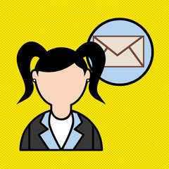 person and letter design 