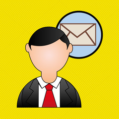 person and letter design 