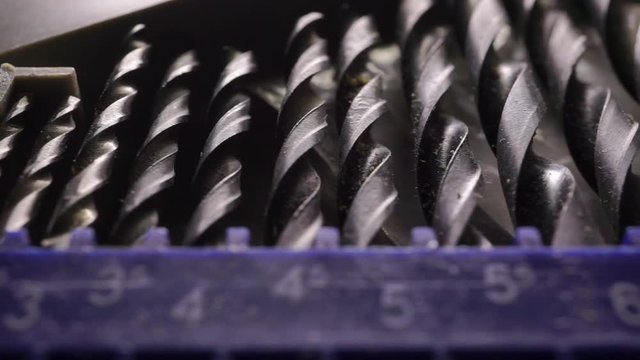 Drills kit close up dolly shot