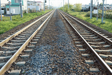 Fototapeta na wymiar railway , asahikawa hokkaido japan