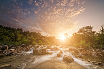 Fototapeta premium Creek at sunlight