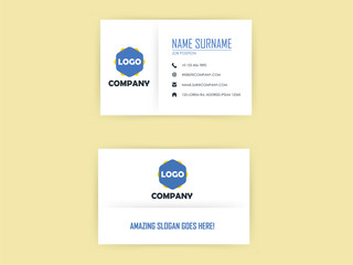 beautiful graphic design of white business card 