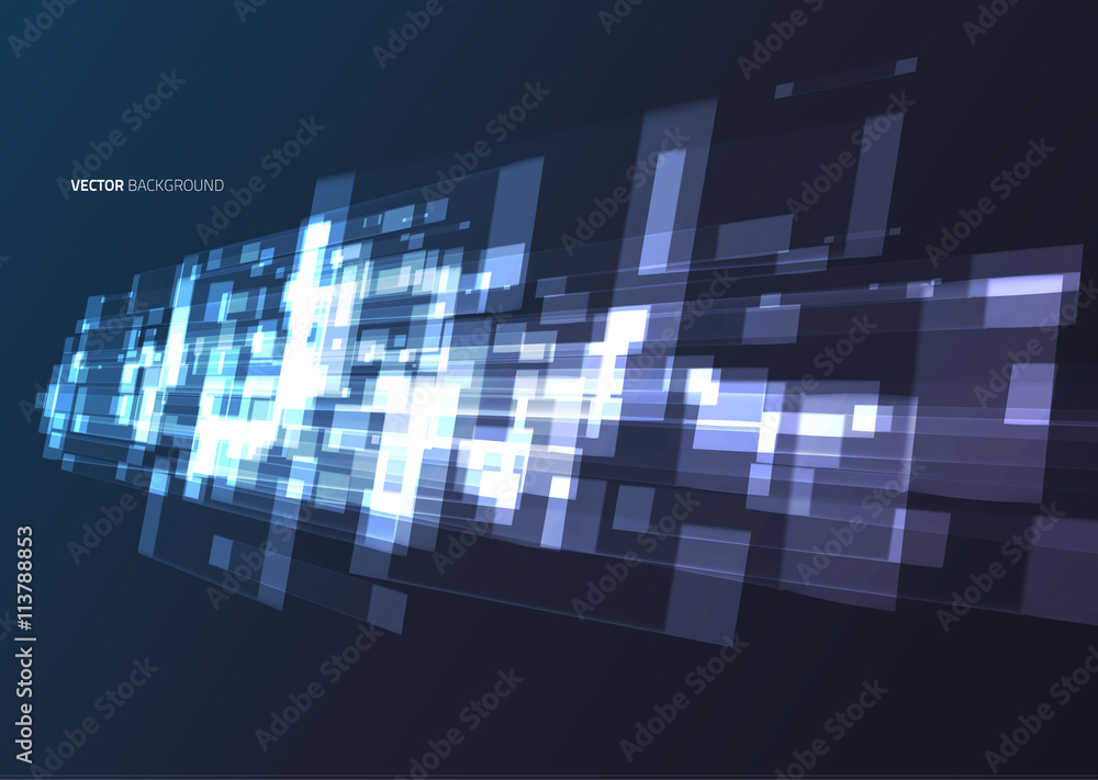 Canvas Prints abstract geometric technology design element.