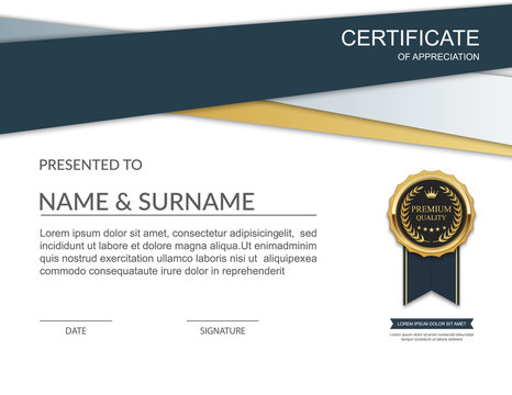 Certificate template, Modern Certificate template design. Vector