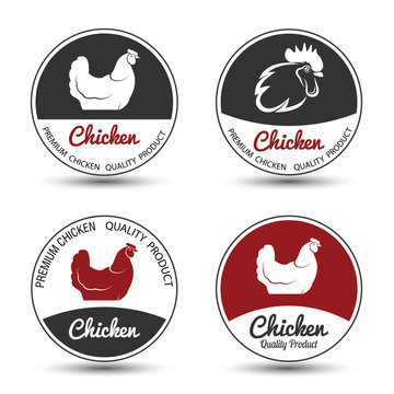 Chicken label vector
