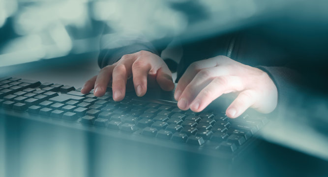Man programmer coding