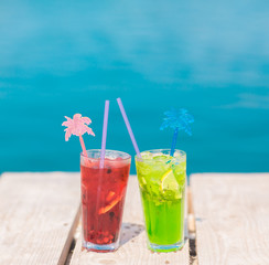 Two glasses of mojito coctail