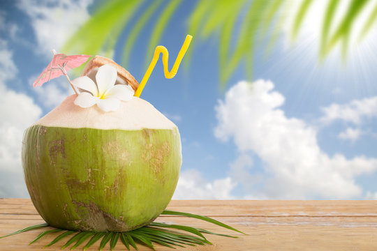 Summer coconut drink