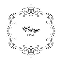 Vintage calligraphy frame