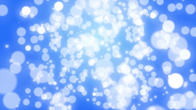 bright flashy motion background falling bubbles blue