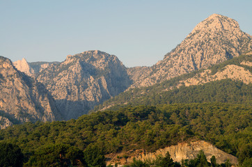 Naklejka premium Turkey mountain views at dawn