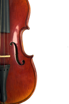 Violin isolated on white background