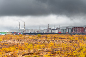 Autumn in the city above the Arctic Circle.