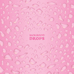 Vector pink background of drops
