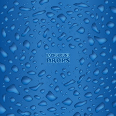 Vector blue background of drops