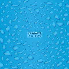 Vector blue background of drops