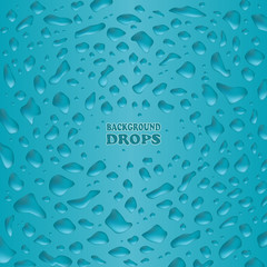 Vector azure background of drops